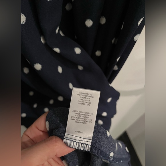 Maison Tara blue polka dot smocked midi dress Size 10 - Picture 11 of 11